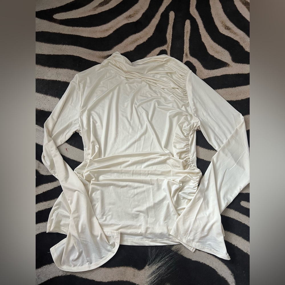 White spandex long sleeve top